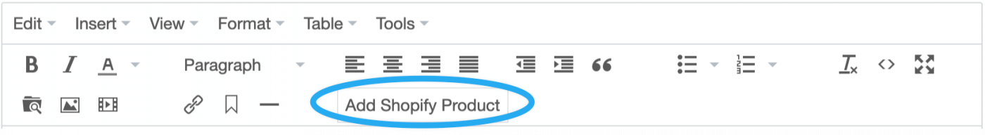 Embed a Product in your Shopify Blog