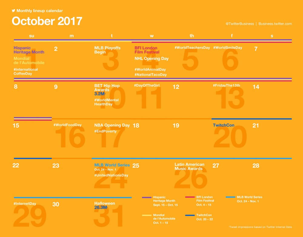 SocialOwl Twitter October Calendar