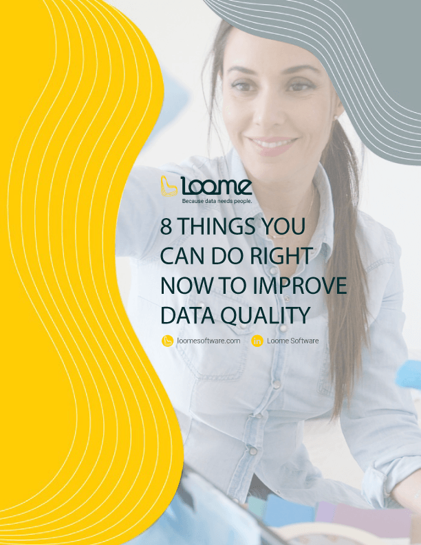 the front cover of an ebook with the title 8 things you can do right now to improve your data quality