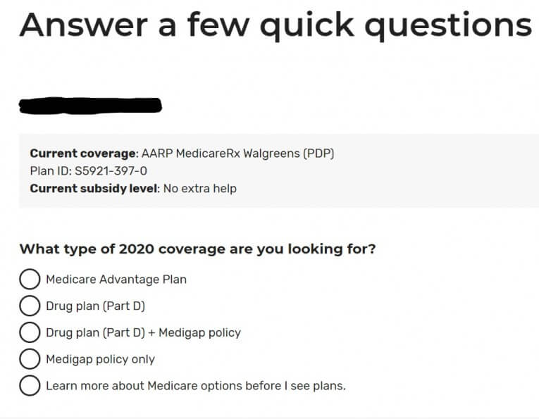 My Medicare answer a few questions