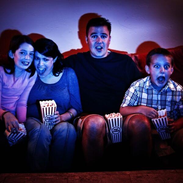 family scary movie night