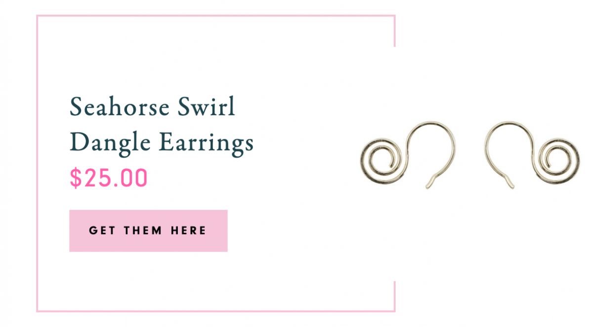 Seahorse Swirl Dangle Earrings
