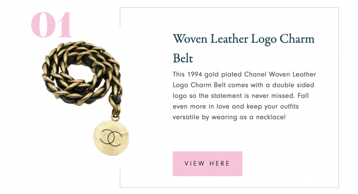 Brooklyn Bleu Vintage Chanel Belt