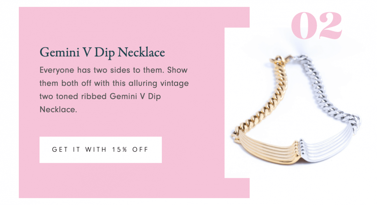 The Gemini V Dip Necklace